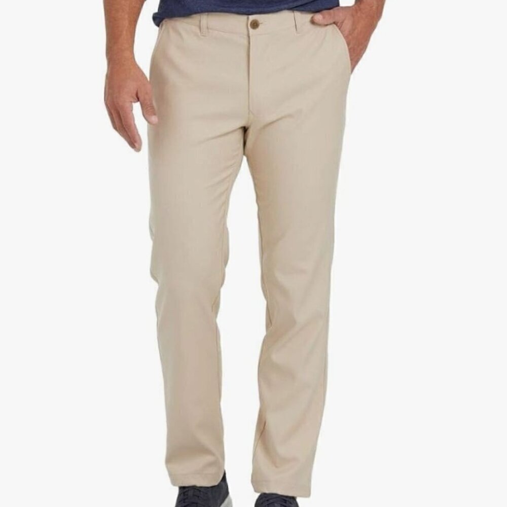 Mizzen+Main Men's Size 36X30 Beige Baron Chino Trim Fit Trouser Pants